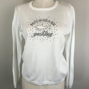 Rare Paul & Shark Yachting Bedazzled Sweater NWT